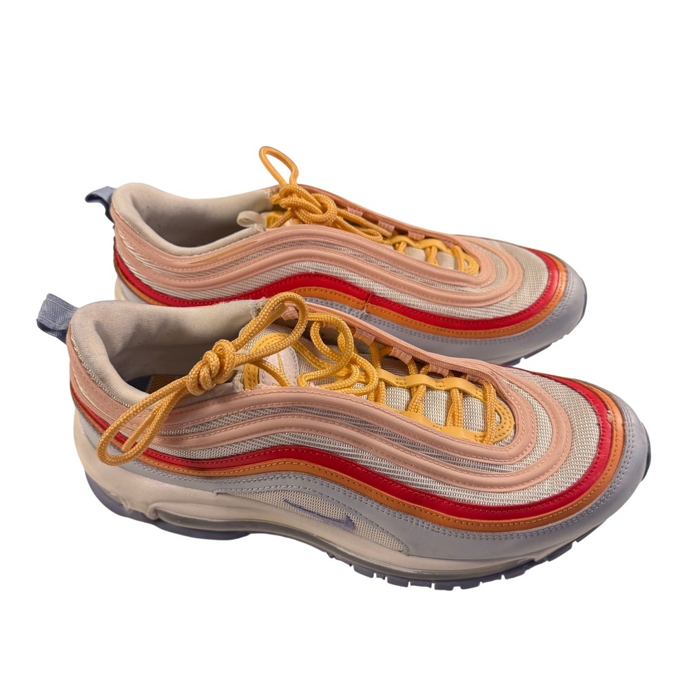 Nike Air Max 97 Sunset Pink Orange Red Grey Womens Sneakers 921733-802